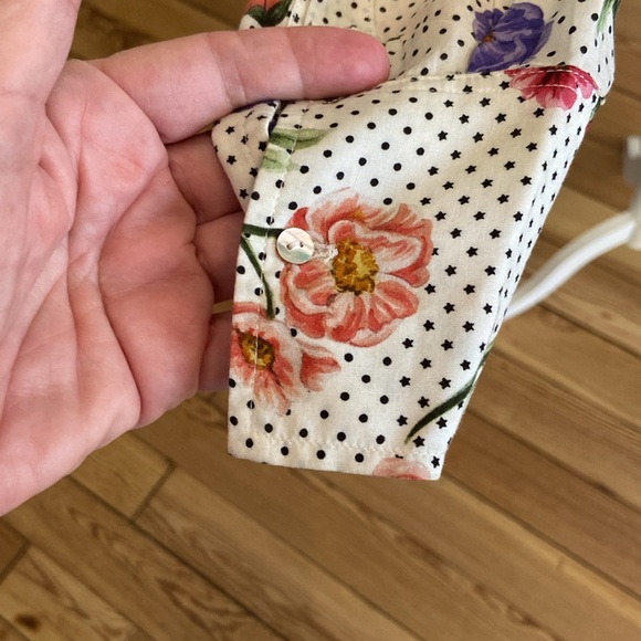 ZARA WOMAN FLORAL POLKA DOT
OVERSIZED V NECK TUNIC TOP
BLOUSE SIZE M - Picture 5 of 8